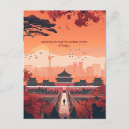 Reizen naar Beijing Briefkaart