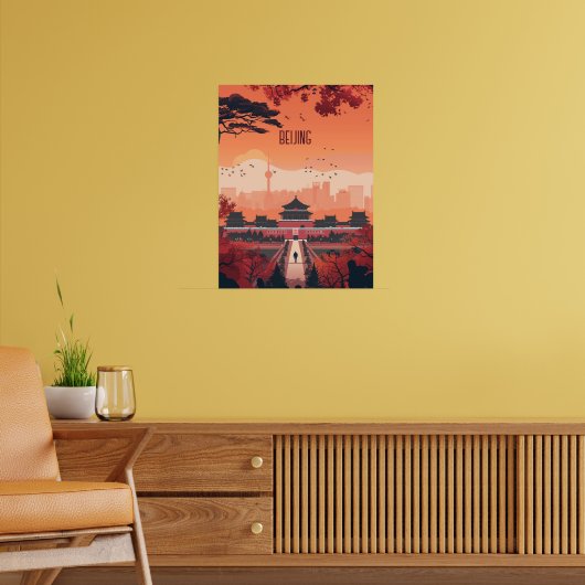 Reizen naar Beijing Poster (Woonkamer 2)