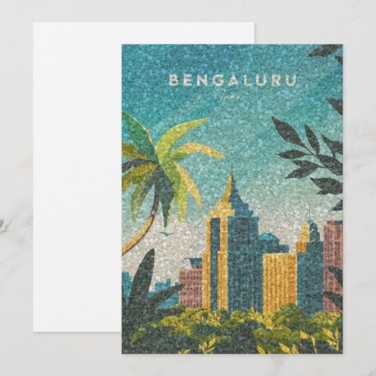 Reizen naar BENGALURU Kaart (Voorkant / Achterkant)