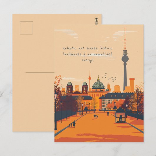Reizen naar Berlijn Briefkaart (Voorkant / Achterkant)