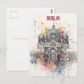 Reizen naar Berlijn Duitsland Briefkaart (Voorkant / Achterkant)
