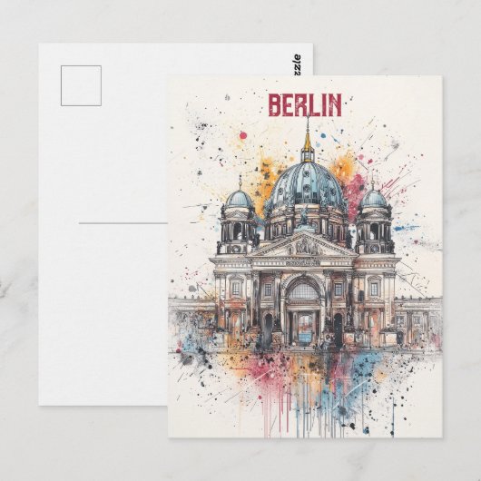 Reizen naar Berlijn Duitsland Briefkaart (Voorkant / Achterkant)