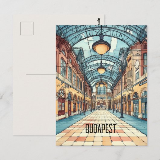 Reizen naar Boedapest Hongarije Briefkaart (Voorkant / Achterkant)