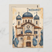 Reizen naar Boekarest Roemenië Briefkaart (Voorkant / Achterkant)