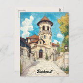 Reizen naar Boekarest Roemenië Briefkaart (Voorkant / Achterkant)