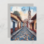 Reizen naar Bogota Columbia Briefkaart (Voorkant / Achterkant)
