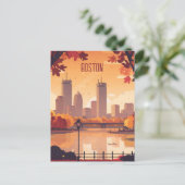 Reizen naar Boston Briefkaart (Staand voorkant)