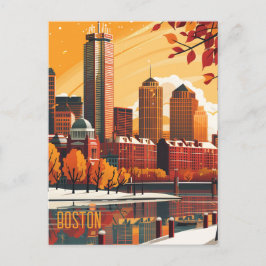 Reizen naar Boston Briefkaart