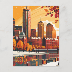 Reizen naar Boston Briefkaart