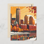 Reizen naar Boston Briefkaart (Voorkant / Achterkant)