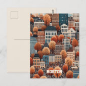 Reizen naar Boston Massachusetts Briefkaart (Voorkant / Achterkant)
