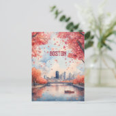 Reizen naar Boston USA Briefkaart (Staand voorkant)
