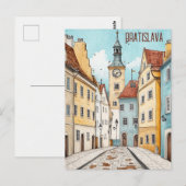 Reizen naar Bratislava Slowakije Briefkaart (Voorkant / Achterkant)