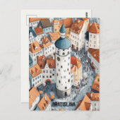 Reizen naar Bratislava Slowakije Briefkaart (Voorkant / Achterkant)