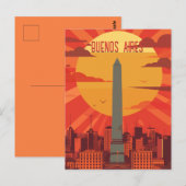 Reizen naar Buenos Aires Briefkaart (Voorkant / Achterkant)