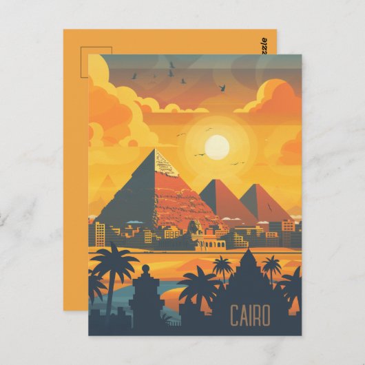 Reizen naar Caïro Briefkaart (Voorkant / Achterkant)