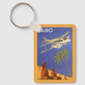 Reizen naar Caïro, Egypte, dubbeldekker vliegtuig Sleutelhanger (Voorkant)
