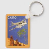Reizen naar Caïro, Egypte, dubbeldekker vliegtuig Sleutelhanger (Achterkant)