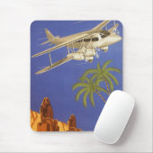 Reizen naar Caïro, Egypte, Tweedekker Vliegtuig Muismat (Met muis)