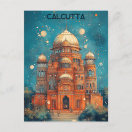 Reizen naar Calcutta India Briefkaart