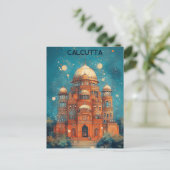 Reizen naar Calcutta India Briefkaart (Staand voorkant)