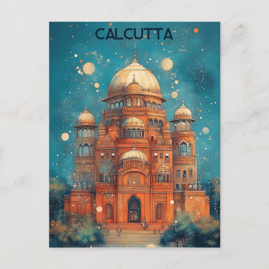 Reizen naar Calcutta India Briefkaart (Voorkant)
