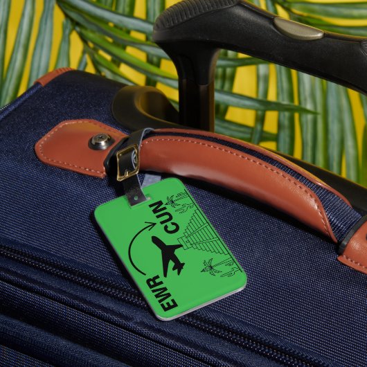 Reizen naar Cancun Mexico Bagagelabel (Voorkant Insitu 1)