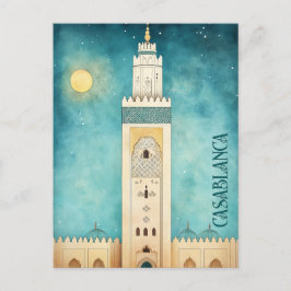 Reizen naar Casablanca Marokko Briefkaart