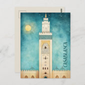 Reizen naar Casablanca Marokko Briefkaart (Voorkant / Achterkant)