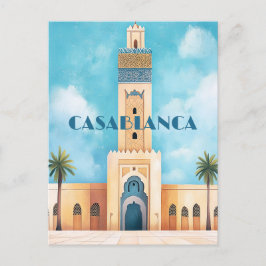 Reizen naar Casablanca Marokko Briefkaart