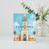 Reizen naar Casablanca Marokko Briefkaart (Staand voorkant)