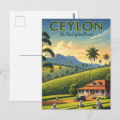 Reizen naar Ceylon Sri Lanka Briefkaart (Voorkant / Achterkant)