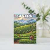 Reizen naar Ceylon Sri Lanka Briefkaart (Staand voorkant)