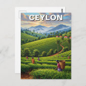 Reizen naar Ceylon Sri Lanka Briefkaart (Voorkant / Achterkant)