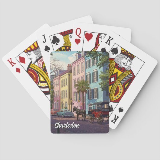 Reizen naar Charleston South Carolina Pokerkaarten (Achterkant)