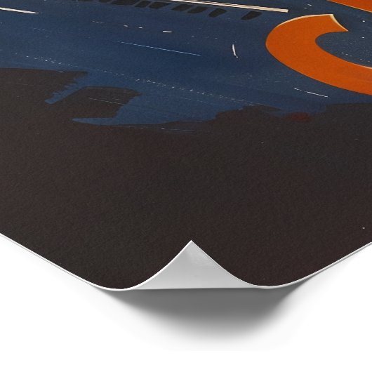 Reizen naar Chicago in oude stijl Poster (Hoek)