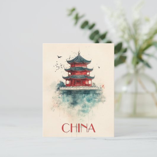 Reizen naar China Briefkaart (Staand voorkant)