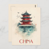 Reizen naar China Briefkaart (Voorkant / Achterkant)