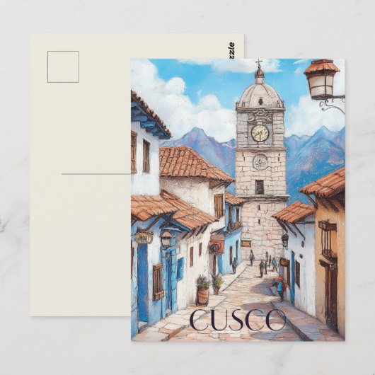 Reizen naar Cusco Peru Briefkaart (Voorkant / Achterkant)