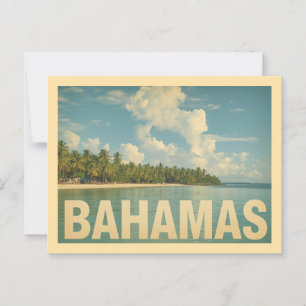 Reizen naar de Bahama's in vintage stijl Briefkaart