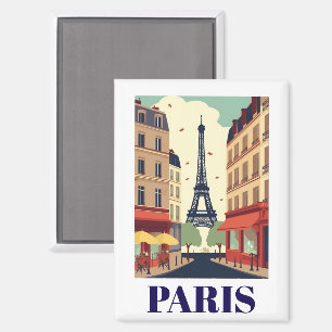 Reizen naar de Eiffeltoren in Parijs Vintage Magneet