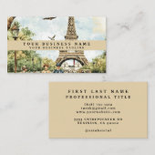 Reizen naar de Eiffeltoren Visitekaartje (Voorkant / Achterkant)