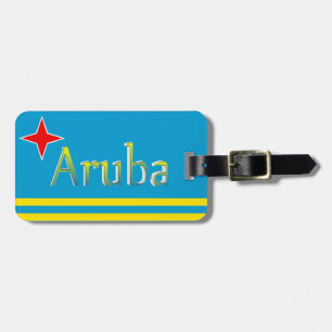 Reizen naar de vlag van Aruba Bagagelabel