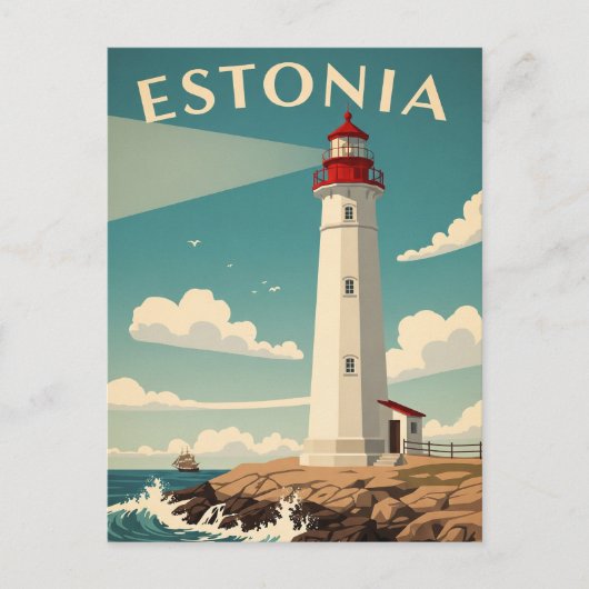 Reizen naar de Vuurtorens van Estland Briefkaart (Voorkant)