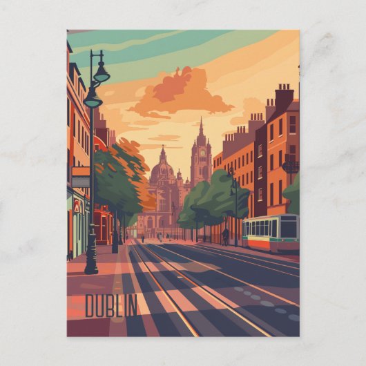 Reizen naar Dublin Briefkaart (Voorkant)