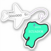 Reizen naar Ecuador Sticker (Voorkant)
