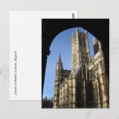 Reizen naar Engeland Lincoln Kathedraal Briefkaart (Voorkant / Achterkant)