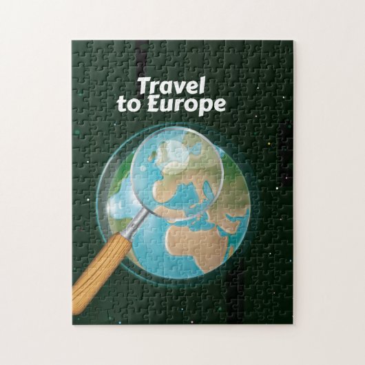 Reizen naar Europa vakantieprint Legpuzzel (Verticaal)