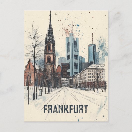 Reizen naar Frankfurt am Main Duitsland Briefkaart (Voorkant)