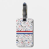 Reizen naar Frankrijk, franse pictogrammen met vla Bagagelabel (Achterkant verticaal)